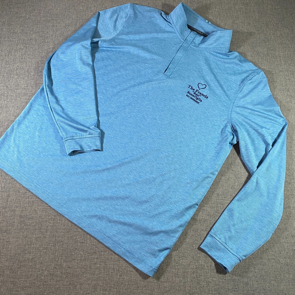 Under Armour Golf Heather Playoff 3.0 1/4 Zip Pullover Sweatshirt Men Large Blue